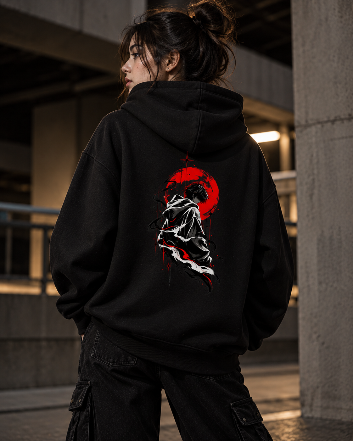 Red Moon Phantom Graphic Hoodie