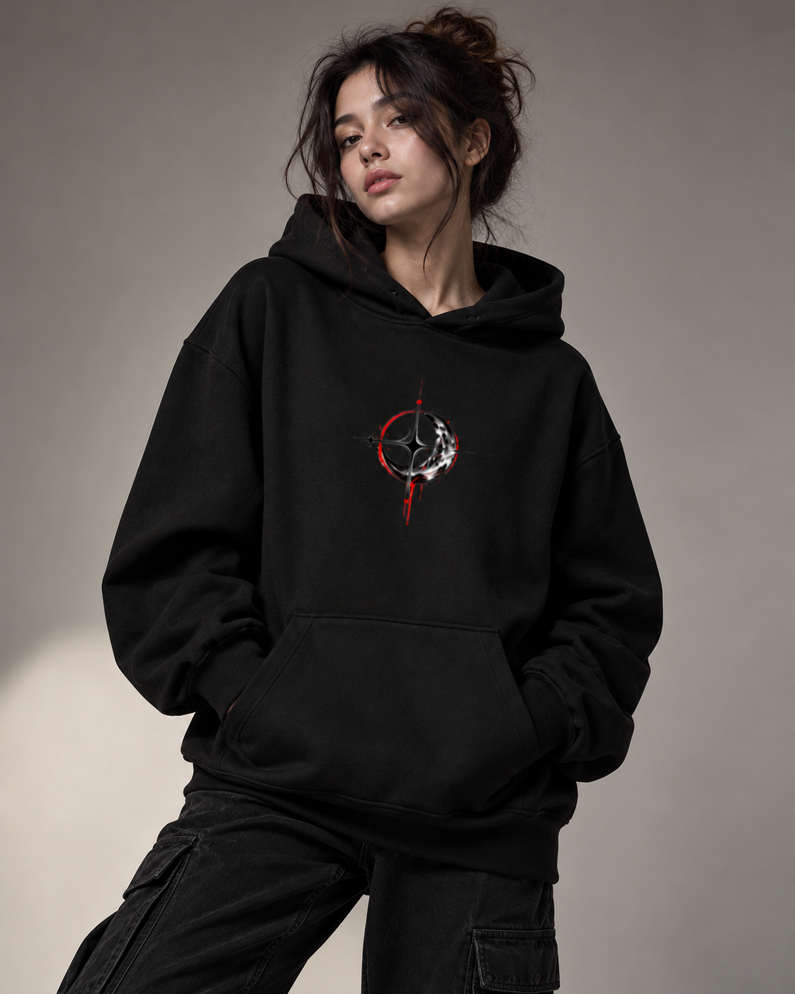 Red Moon Phantom Graphic Hoodie
