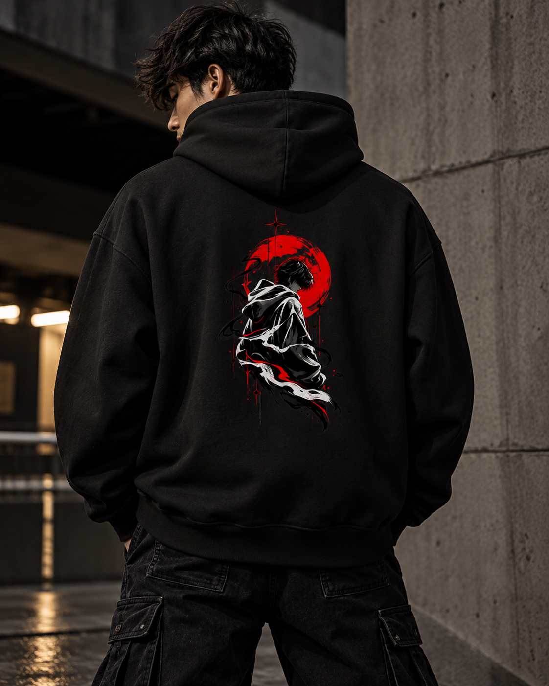 Red Moon Phantom Graphic Hoodie